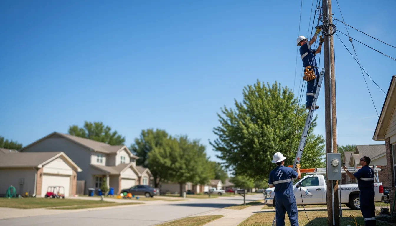 Residential electrician providing installation services in Rio Vista, TX